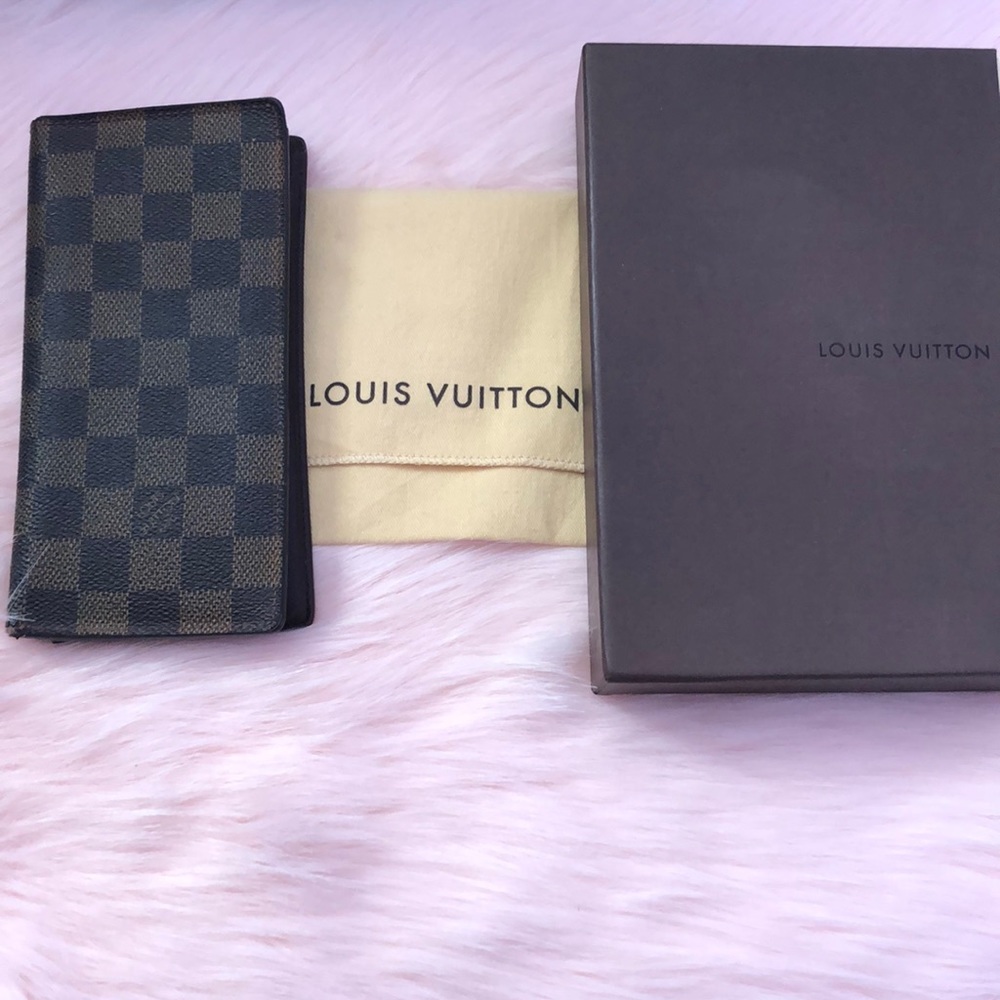 Authentic Louis Vuitton Damier Ebene long wallet